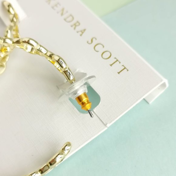 Abbie Kendra Scott Gold Hoop Earrings - Picture 3 of 3